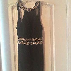 Black with gold sequin